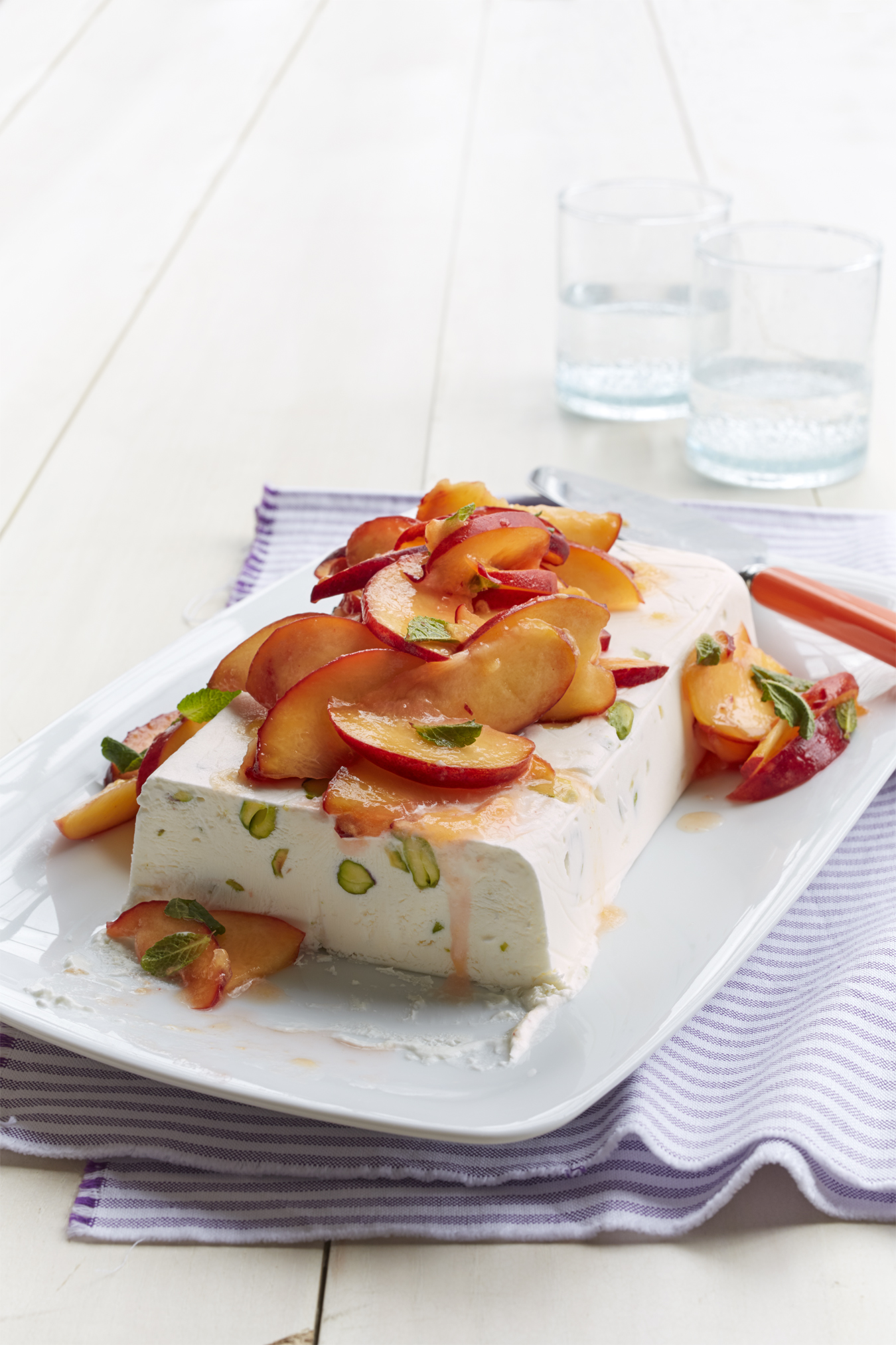 Best Semifreddo with Honeyed Peaches Recipe - How To Make Semifreddo - WomansDay.com