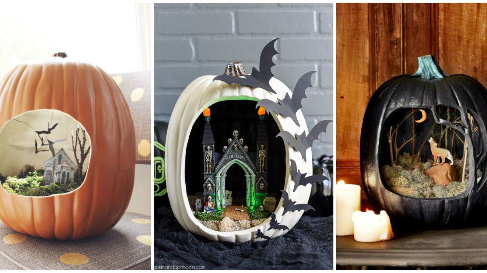 Pumpkin Dioramas Handmade Miniature Jack O Lantern Diorama DIY