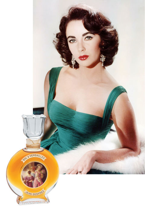 Nowadays, every boldface name has their own fragrance line—but Elizabeth Taylor was a pioneer when she launched her revolutionary perfume empire, spanning blockbuster scents like White Diamonds, Forever, and Passion. (To this day, White Diamonds remains the bestselling celebrity fragrance of all time.) In earlier days, however, Liz wore Jean Desprez Bal à Versailles, an oriental scent with notes of rosemary, orange blossom, sandalwood, and vanilla created in 1962. Taylor wore it on the set of Cleopatra, and also gifted the scent to Michael Jackson, who wore it for the rest of his life.