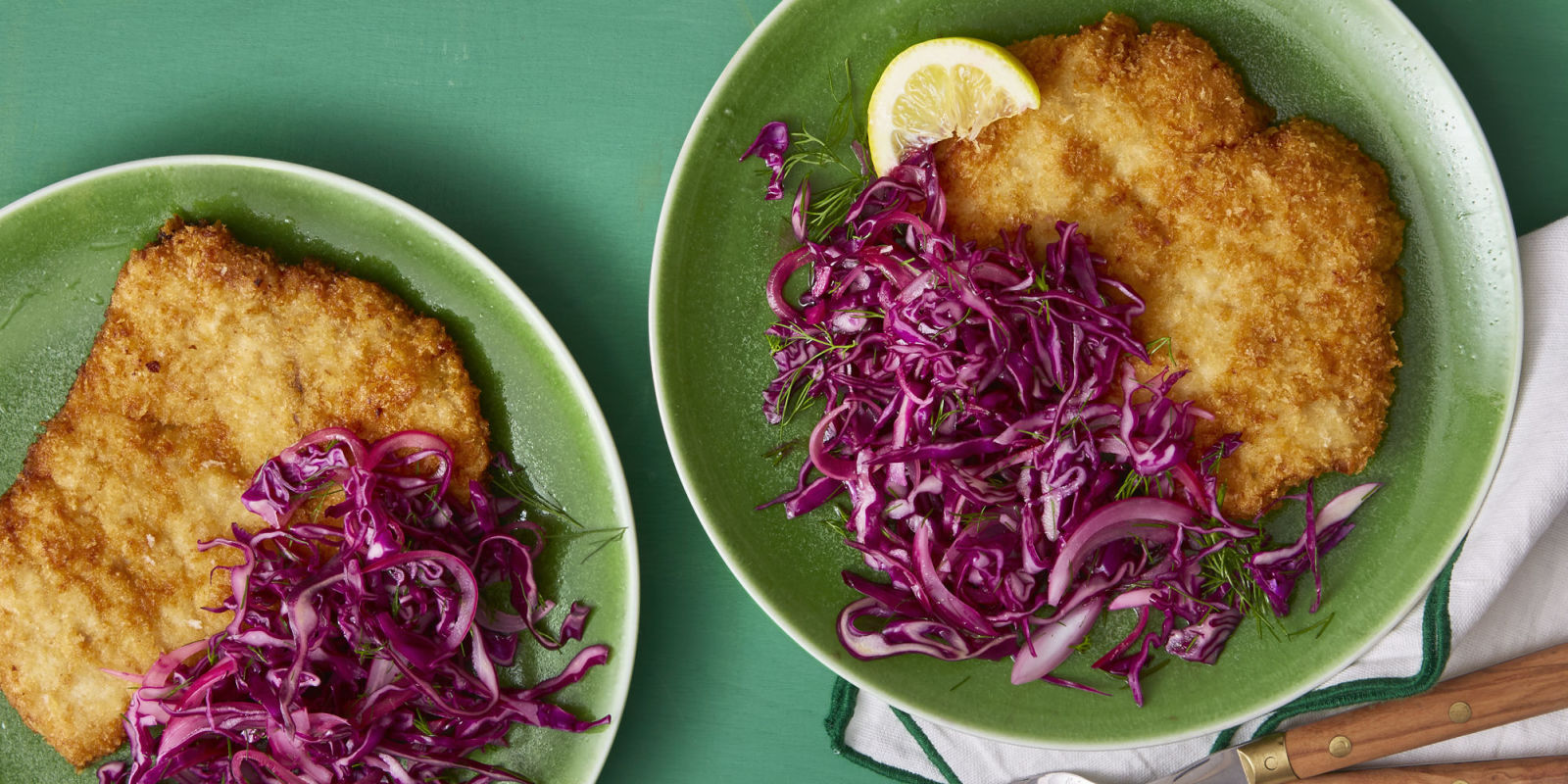 How To Make Pork Schnitzel with Red Cabbage and Caraway Salad Best