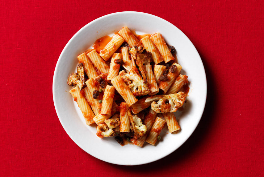 Roasted Cauliflower & Raisin Rigatoni Pasta Recipes