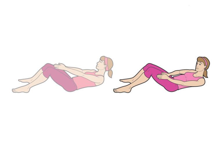 arrow arm crunch exercise