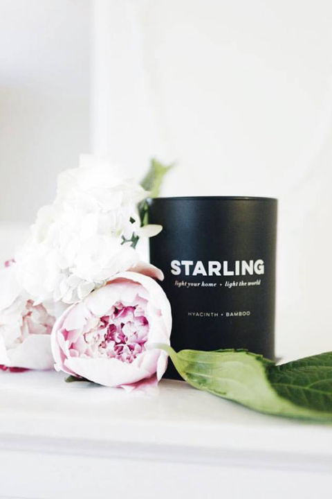 BUY NOW:&nbsp;$55, starlingproject.orgSales of fragrant soy candles from The Starling Project help provide&nbsp;solar energy to under-resourced countries across the globe, granting needy communities&nbsp;access to electricity, clean water, safety, health, education, and more.&nbsp;